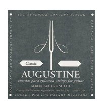 Augustine Classic Black, Low Tension, Low E String: Classical Guitar